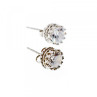 925 Sterling Silver CZ Stud Earrings