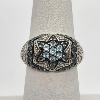925 Sterling Silver Spinel Ring Size 6.5