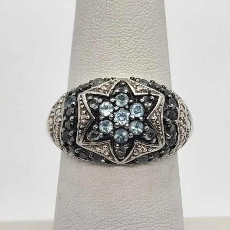 925 Sterling Silver Spinel Ring Size 6.5