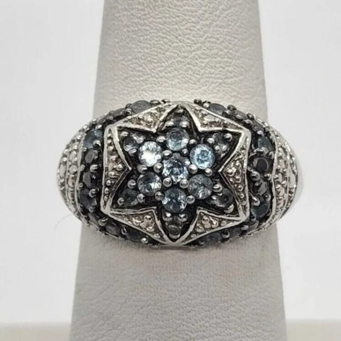 925 Sterling Silver Spinel Ring Size 6.5