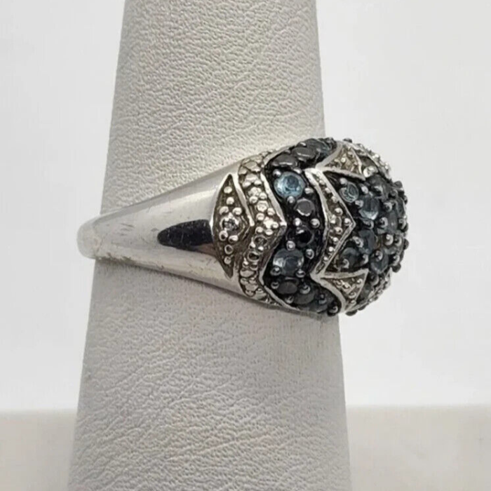 925 Sterling Silver Spinel Ring Size 6.5