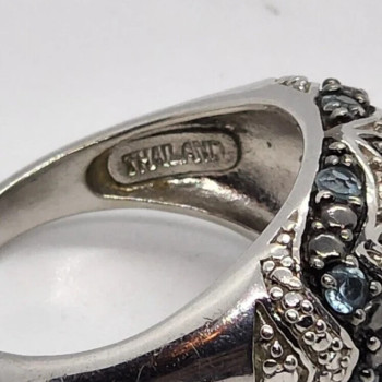 925 Sterling Silver Spinel Ring Size 6.5
