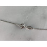 925 Sterling Silver White Topaz Chain With Cross Italy