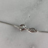 925 Sterling Silver White Topaz Chain With Cross Italy