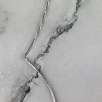 925 Sterling Silver White Topaz Chain With Cross Italy