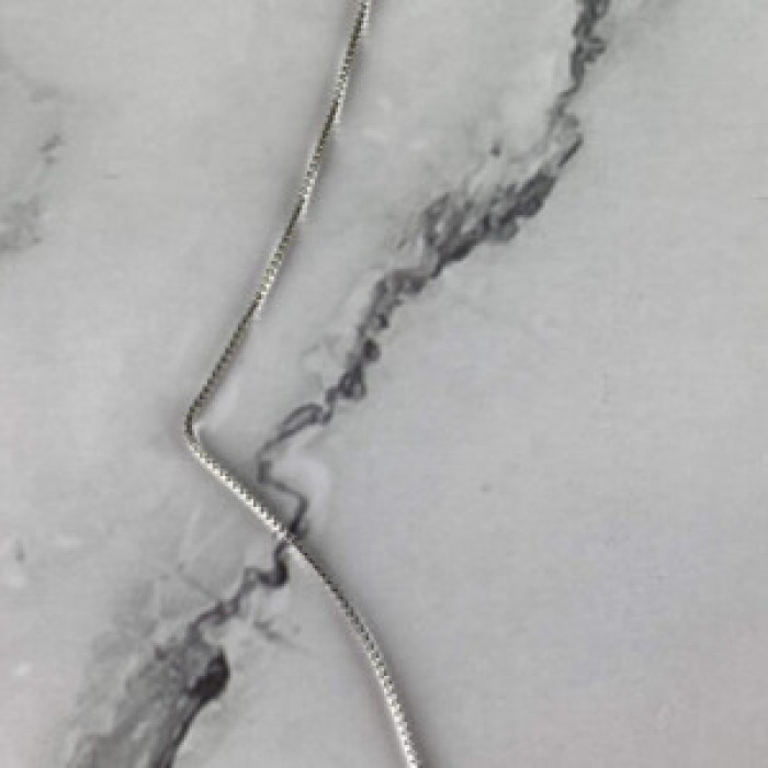 925 Sterling Silver White Topaz Chain With Cross Italy