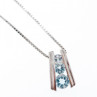 925 Sterling Silver Blue Spinel Chain With Pendant