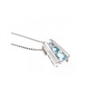 925 Sterling Silver Blue Spinel Chain With Pendant