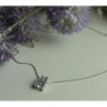 925 Sterling Silver Blue Spinel Chain With Pendant