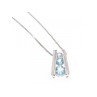 925 Sterling Silver Blue Spinel Chain With Pendant