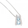925 Sterling Silver Blue Spinel Chain With Pendant