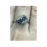 925 Sterling Silver Blue Sapphires Ring Size 8