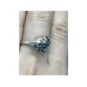 925 Sterling Silver Blue Sapphires Ring Size 8