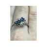 925 Sterling Silver Blue Sapphires Ring Size 8
