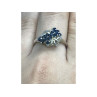 925 Sterling Silver Blue Sapphires Ring Size 8