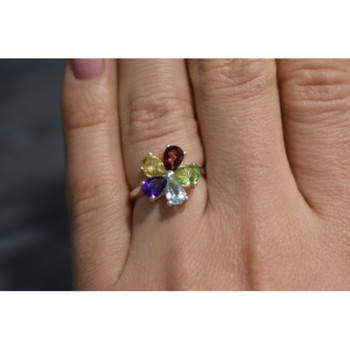 925 Sterling Silver Multi Gemstones 