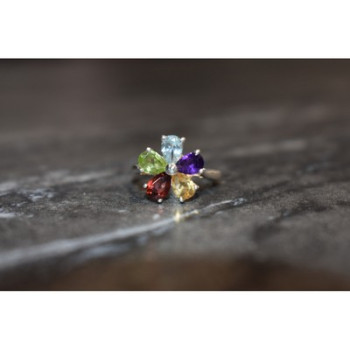 925 Sterling Silver Multi Gemstones 