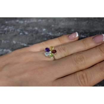 925 Sterling Silver Multi Gemstones 