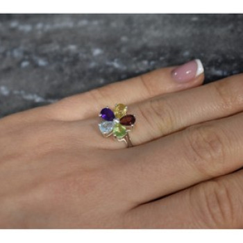 925 Sterling Silver Multi Gemstones 