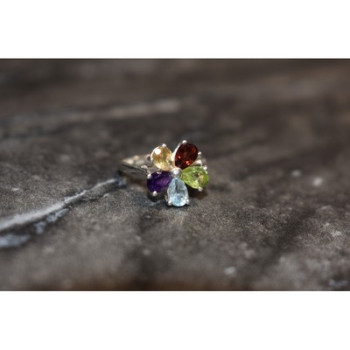 925 Sterling Silver Multi Gemstones 