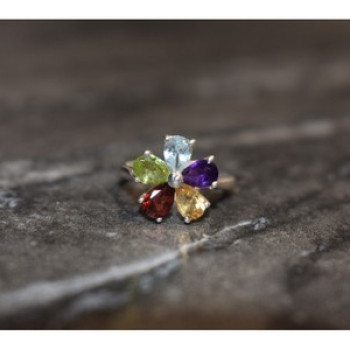 925 Sterling Silver Multi Gemstones 