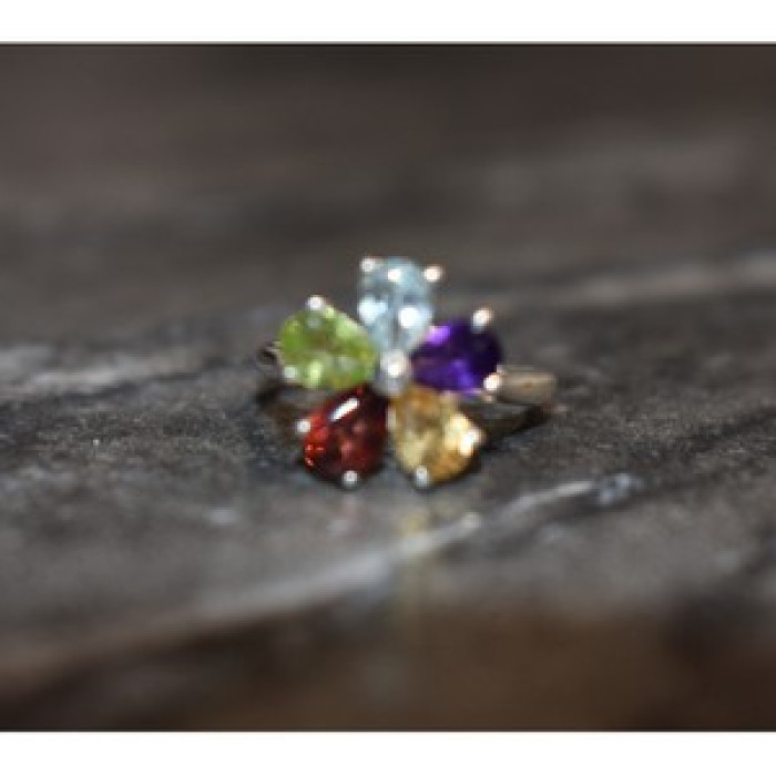 925 Sterling Silver Multi Gemstones 