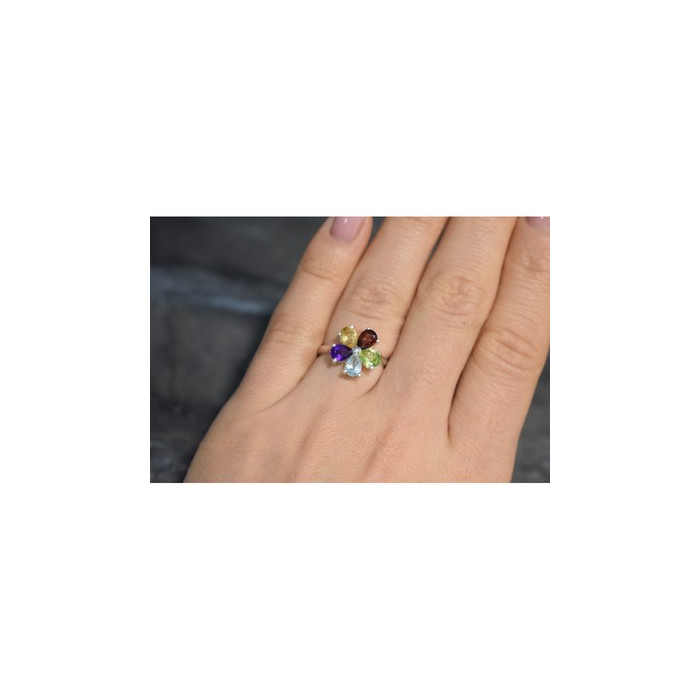 925 Sterling Silver Multi Gemstones 