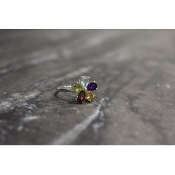 925 Sterling Silver Multi Gemstones 