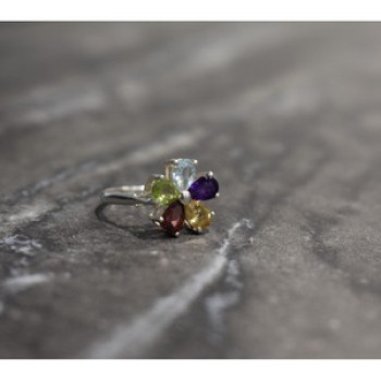 925 Sterling Silver Multi Gemstones 