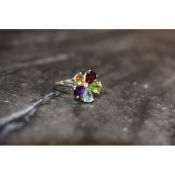 925 Sterling Silver Multi Gemstones 