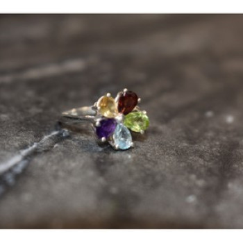 925 Sterling Silver Multi Gemstones 