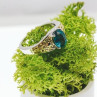925 Sterling Silver Gold Plated Spinel Openwork Ring Size 6