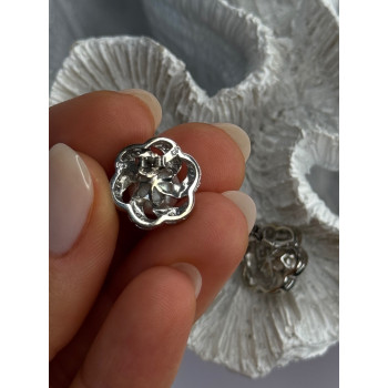 Beautiful 925 Sterling Silver Pearl Earrings Length 0.60 Inch