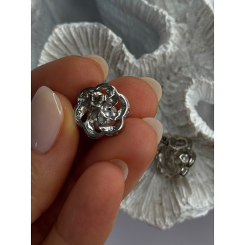 Beautiful 925 Sterling Silver Pearl Earrings Length 0.60 Inch