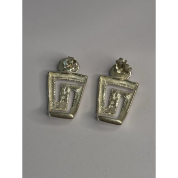 925 Sterling Silver Sodalite Earrings Length 1.05 Inch