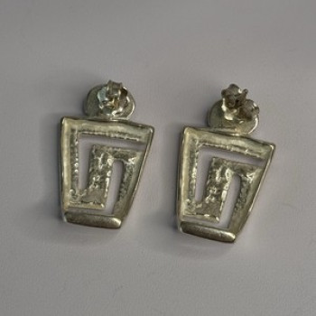 925 Sterling Silver Sodalite Earrings Length 1.05 Inch