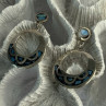 Vintage 925 Sterling Silver Turquoise Earrings Length 1.80 Inch