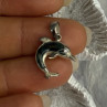 925 Sterling Silver Abalone Dolphin Pendant Length 0.90 Inch