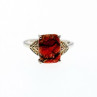 Vintage 925 Sterling Silver Jasper Ring Size 6.5