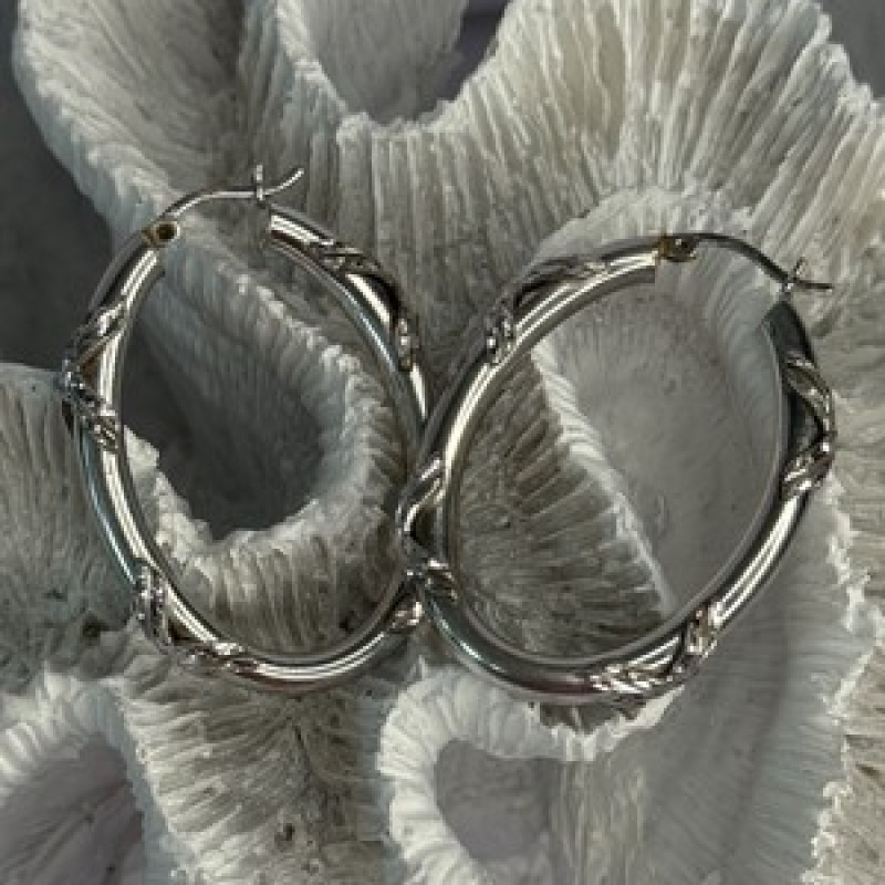 Classy 925 Sterling Silver Earrings Length 1.60 Inch