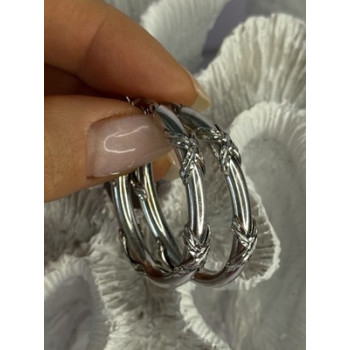 Classy 925 Sterling Silver Earrings Length 1.60 Inch