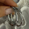 Classy 925 Sterling Silver Earrings Length 1.60 Inch