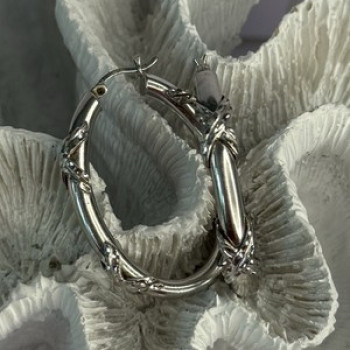 Classy 925 Sterling Silver Earrings Length 1.60 Inch