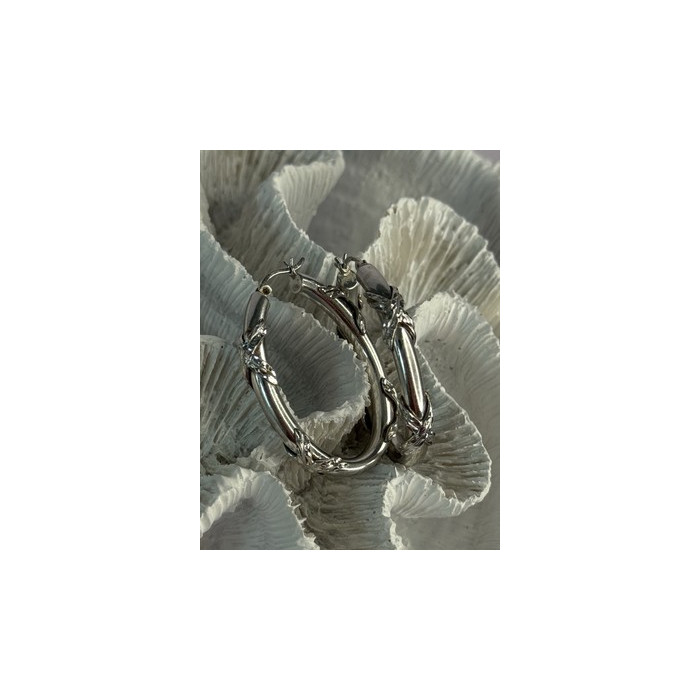 Classy 925 Sterling Silver Earrings Length 1.60 Inch