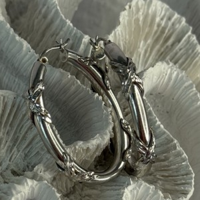 Classy 925 Sterling Silver Earrings Length 1.60 Inch