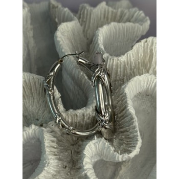 Classy 925 Sterling Silver Earrings Length 1.60 Inch