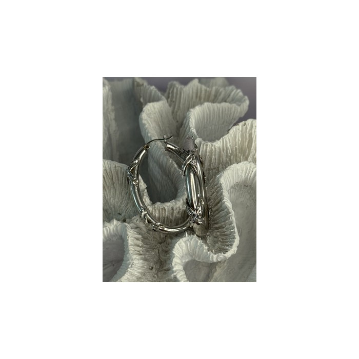 Classy 925 Sterling Silver Earrings Length 1.60 Inch