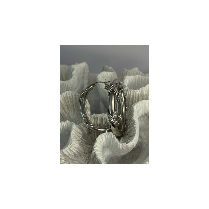 Classy 925 Sterling Silver Earrings Length 1.60 Inch