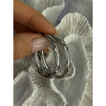 Classy 925 Sterling Silver Earrings Length 1.60 Inch