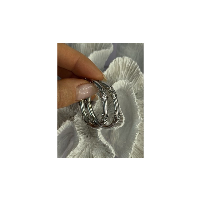 Classy 925 Sterling Silver Earrings Length 1.60 Inch